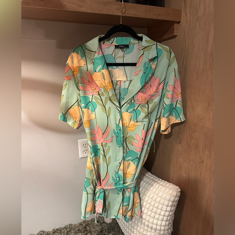 Lulu's Pastel Floral Mini Dress
